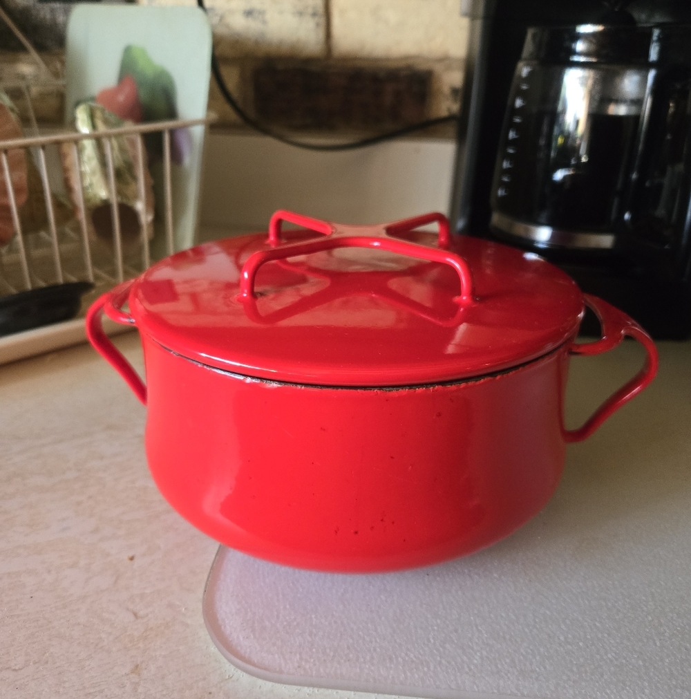 Dansk Kobenstyle Chili Red 2 Quart Metal Covered Casserole